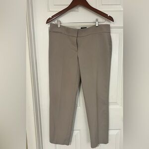 LOFT Women's Beige Ankle Length Straight Leg Pants